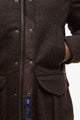 Barbour Tweed Hereford Tweed Wool in Rustic Brown Herringbone MWO0290BR71 pocket