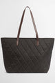 Barbour Bag Quilted Tote bag in dark Brown Olive  LBA0395OL75 back