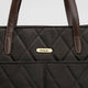 Barbour Bag Quilted Tote bag in dark Brown Olive  LBA0395OL75 logo