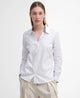 Barbour Derwent Ladies Shirt, Oxford, long sleeved in White Hessian Tartan LSH1409WH33 classical