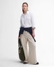 Barbour Derwent Ladies Shirt, Oxford, long sleeved in White Hessian Tartan LSH1409WH33 cool