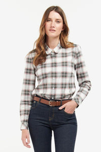 Barbour Ladies Shirt new Daphne in Cloud/Olive check LSH1540WH52