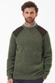 Barbour Jumper the Raisthorpe Crew neck in speckled Olive MKN1483OL51 warm