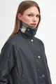 Barbour Long Beadnell Wax in Sage green LWX1404SG51 ancient tartan