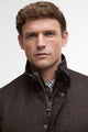 Barbour Tweed Hereford Tweed Wool in Rustic Brown Herringbone MWO0290BR71 collar