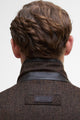 Barbour Tweed Hereford Tweed Wool in Rustic Brown Herringbone MWO0290BR71 neck