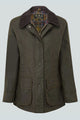 BARBOUR CLASSIC BEADNELL - LADIES WAX JACKET - OLIVE GREEN - LWX0668OL71 - Flat