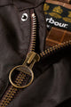 BARBOUR CORBRIDGE WAX JACKET - RUSTIC BROWN - MWX0340RU91 - Zip Detail