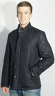 Barbour Powell mens navy polarquilt jacket side