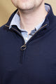 Barbour Gamlan-Half Zip-Waterproof Sweater- NAVY-MKN1213NY91 zip
