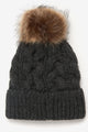 Barbour Beanie Penshaw cable knit in Charcoal - LHA0386GY911