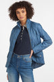 Barbour Cavalry Flyweight ladies Quilted Jacket in new China Blue LQU0228BL83 open
