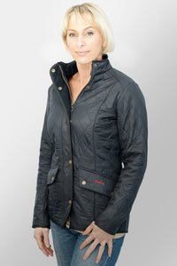 BARBOUR CAVALRY POLARQUILT - NAVY - LQU0087NY91 - Modelled Front View