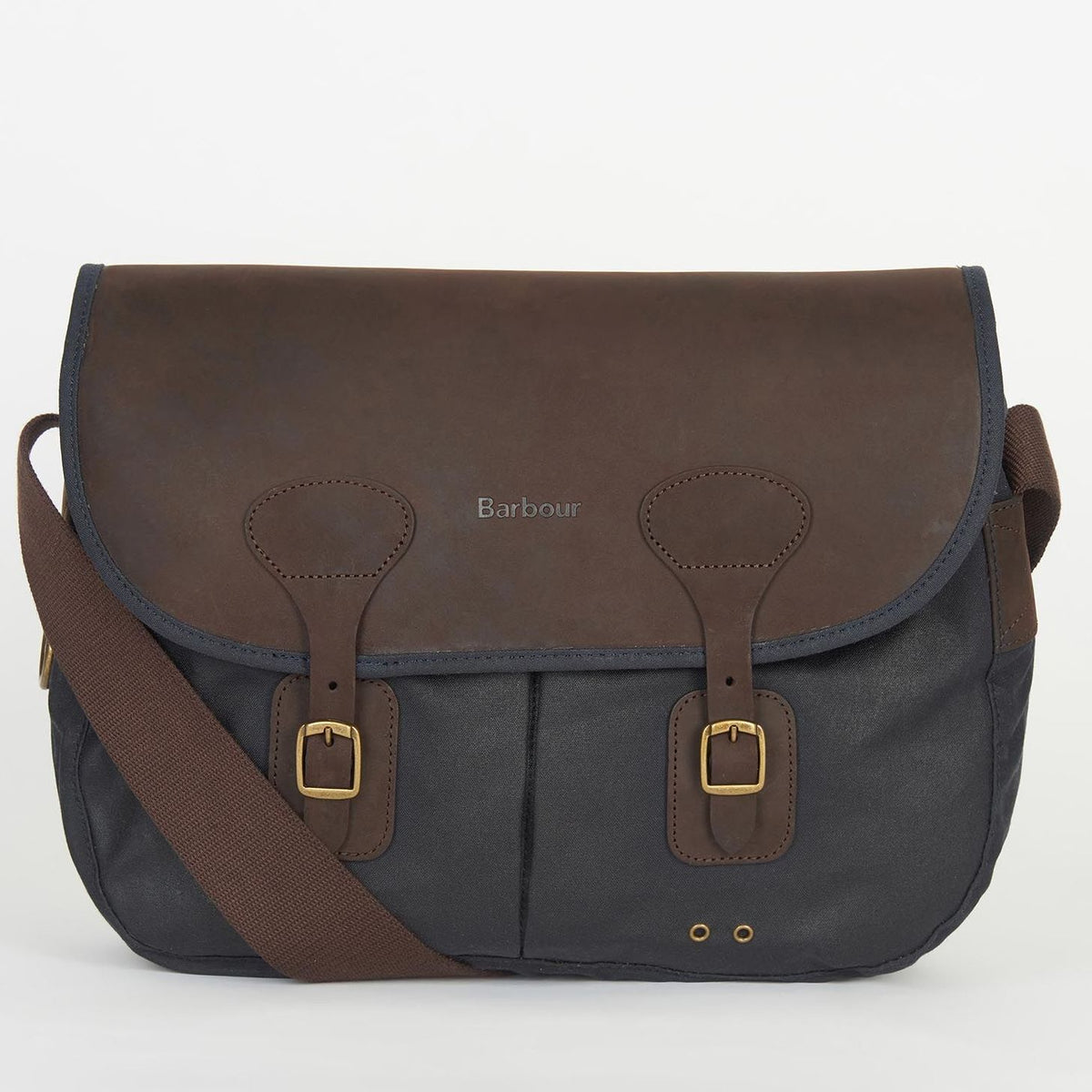 Barbour Tarras wax leather man bag in Navy UBA0003NY91