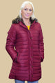 Barbour Rossendale Ladies quilted Parka in Burgundy LQU0754RE71