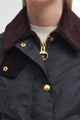 Barbour Beadnell Cropped short wax jacket in Sage LWX1403SG51 zip
