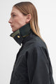 Barbour Beadnell Cropped short wax jacket in Sage LWX1403SG51 collar