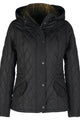 Barbour Millfire lady's quilted jacket with hood in Navy LQU0665NY94 classic