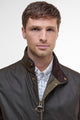 Barbour Hereford-Wax Jacket -Olive MWX1213OL71 necckline
