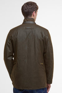 Barbour Prestbury Mens wax jacket in Olive MWX0726OL71 back