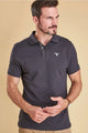 Barbour Polo Shirt-Mens-Tartan Pique-Navy/Dress -MML0012NY51
