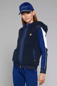 Toggi Gilet Brooks Sherpa fleece  Hooded in Navy BrooksNavy  equestrian