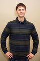 Barbour Firth Tartan Striped Rugby Shirt MML1580NY91 fitted