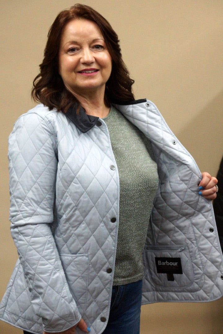 Barbour Annandale Ladies quilted jacket in Breeze Blue LQU0475BL18