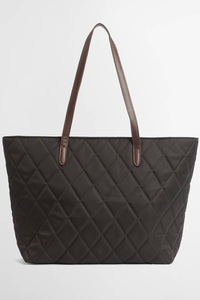 Barbour Bag Quilted Tote bag in dark Brown Olive  LBA0395OL75 back