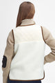 Barbour Gilet Brambles Fleece in Cream Winter pearl LFL0074CR11 back