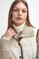 Barbour Gilet Brambles Fleece in Cream Winter pearl LFL0074CR11 trim