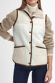 Barbour Gilet Brambles Fleece in Cream Winter pearl LFL0074CR11 front