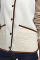 Barbour Gilet Brambles Fleece in Cream Winter pearl LFL0074CR11 pockets