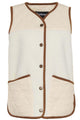 Barbour Gilet Brambles Fleece in Cream Winter pearl LFL0074CR11 classic