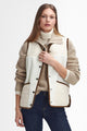 Barbour Gilet Brambles Fleece in Cream Winter pearl LFL0074CR11 open