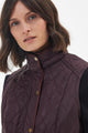 Barbour Cavalry Gilet in Classic Black Cherry purple LGI0016PU95