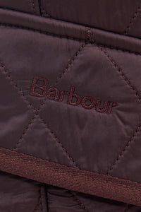 Barbour Cavalry Gilet in Classic Black Cherry purple LGI0016PU95 logo