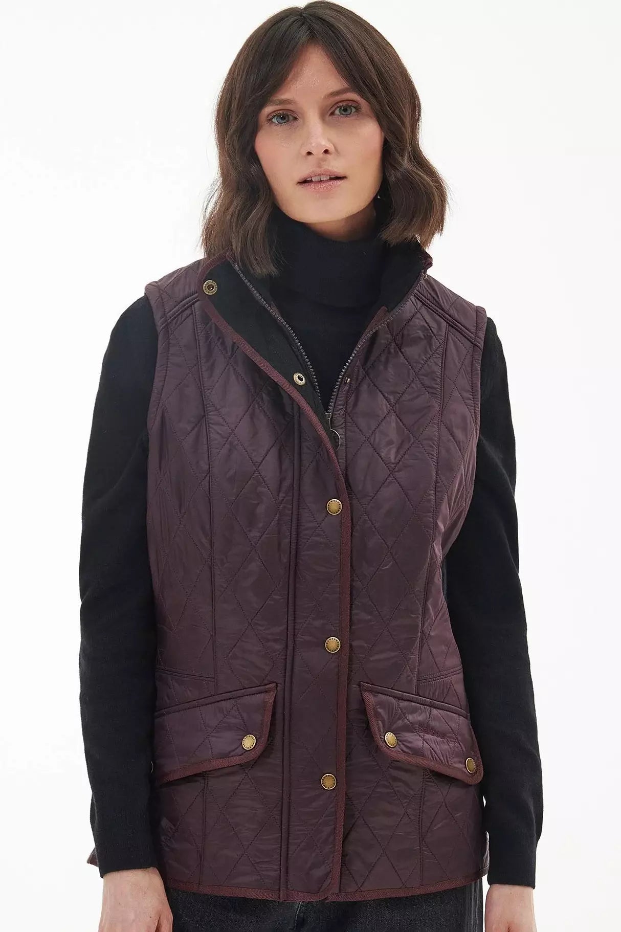 Barbour gilets womens purple sales