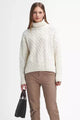 Barbour Jumper Clarence Cable Knitted Jumper in Aran LKN1563WH51 bag