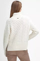 Barbour Jumper Clarence Cable Knitted Jumper in Aran LKN1563WH51 back