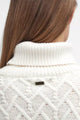 Barbour Jumper Clarence Cable Knitted Jumper in Aran LKN1563WH51 logo