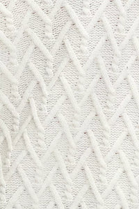 Barbour Jumper Clarence Cable Knitted Jumper in Aran LKN1563WH51 pattern