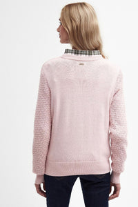 Barbour Jumper Knitted Angelonia in Mousse Pink LKN1516PI37 back