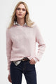 Barbour Jumper Knitted Angelonia in Mousse Pink LKN1516PI37 front