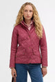 Barbour Cavalry Flyweight quilted Jacket in Wildberry Pink LQU0228PI1 front