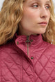 Barbour cavalry Flyweight quilted jacket in pink Wildberry LQU0228PI71 collar