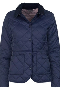 Barbour Deveron Quilted Jacket in Navy pale pink LQU1012NY71 fashion