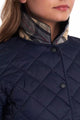 Barbour Deveron Quilted Jacket in Navy pale pink LQU1012NY71 fastened