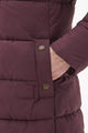 Barbour Grayling Ladies Quilted jacket with hood in Black Cherry LQU1641PU51 pocket