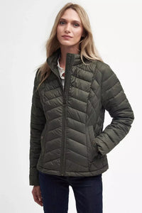 Barbour new Quilted Clematis Jacket in Olive Green LQU1734GN91 front